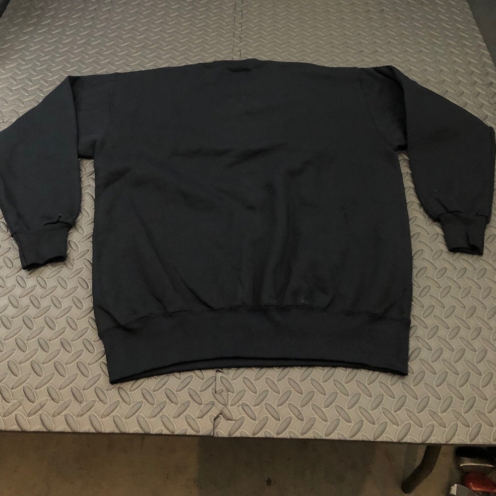 Nutmeg Mills Carolina Panthers Sweatshirt Mens L Black Vintage 90s NFL USA Made - Picture 11 of 11